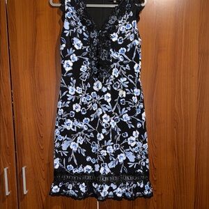 Karl Lagerfeld Black and Blue Midi Dress